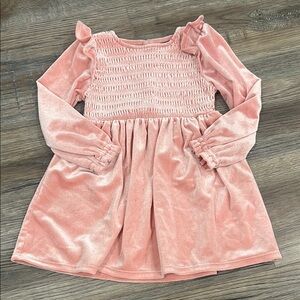 Velour Long Sleeve Party Dress